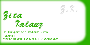 zita kalauz business card